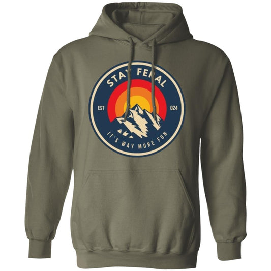 Stay Feral Mtns Circle Hoodie