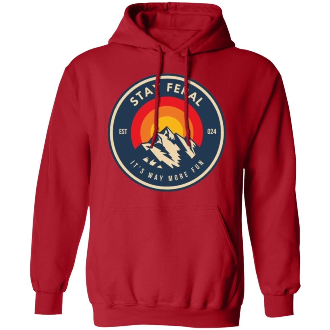 Stay Feral Mtns Circle Hoodie