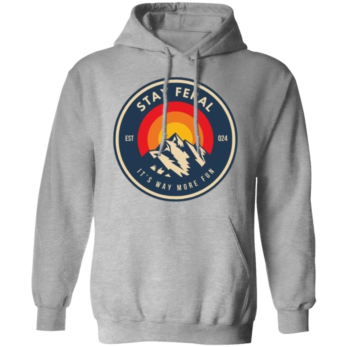 Stay Feral Mtns Circle Hoodie