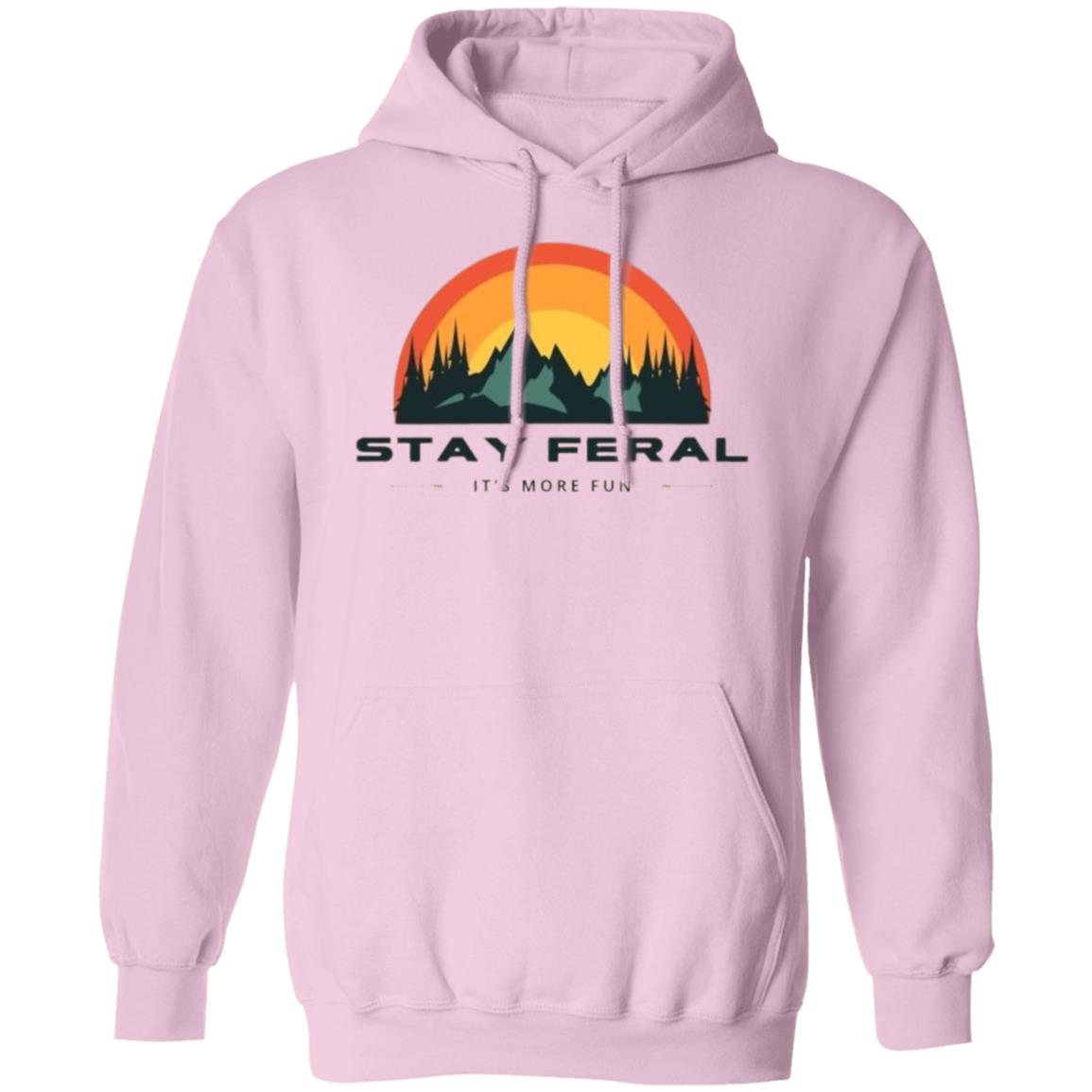 Stay Feral Mtns Half Circle Hoodie