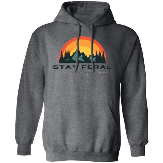 Stay Feral Mtns Half Circle Hoodie