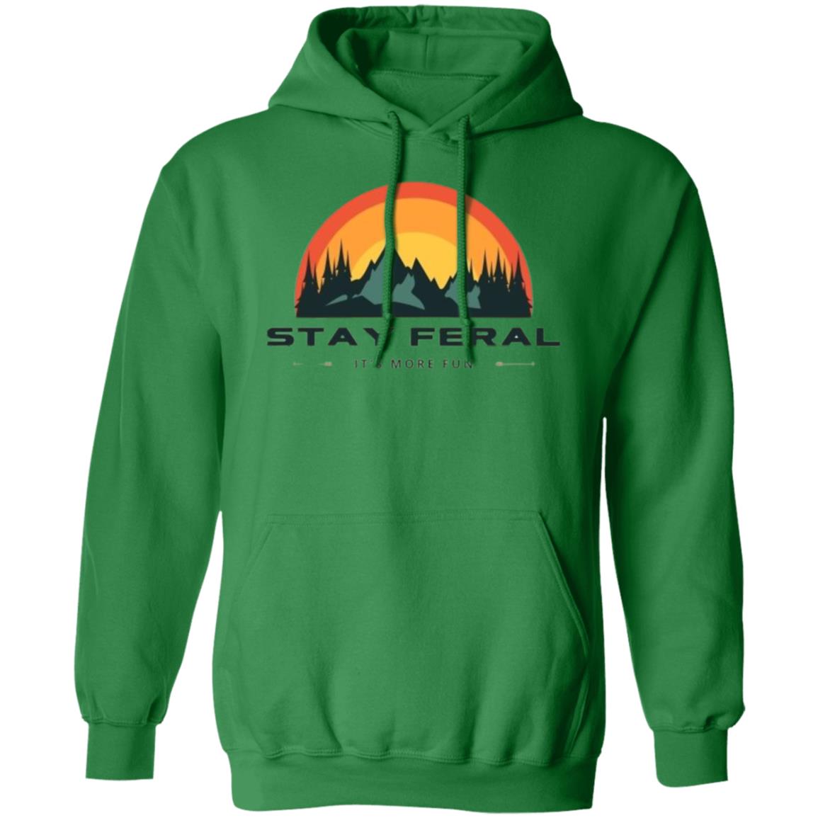 Stay Feral Mtns Half Circle Hoodie