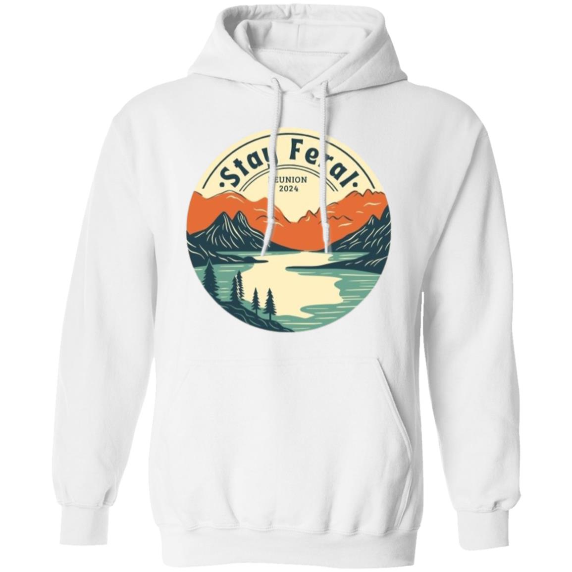 Stay Feral Mtns Lake Circle Hoodie