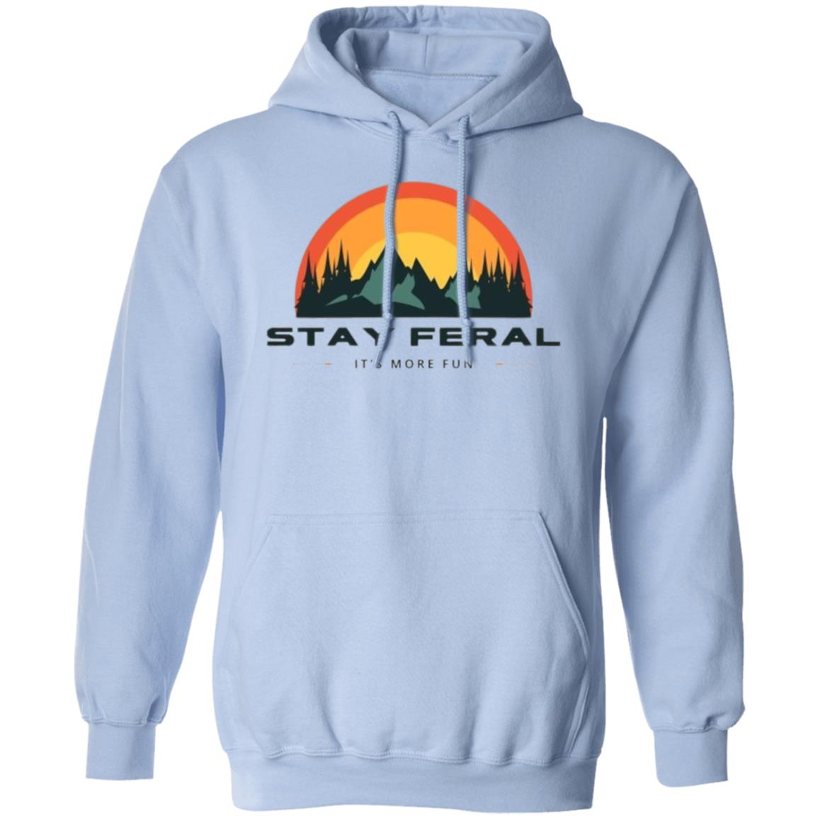 Stay Feral Mtns Half Circle Hoodie