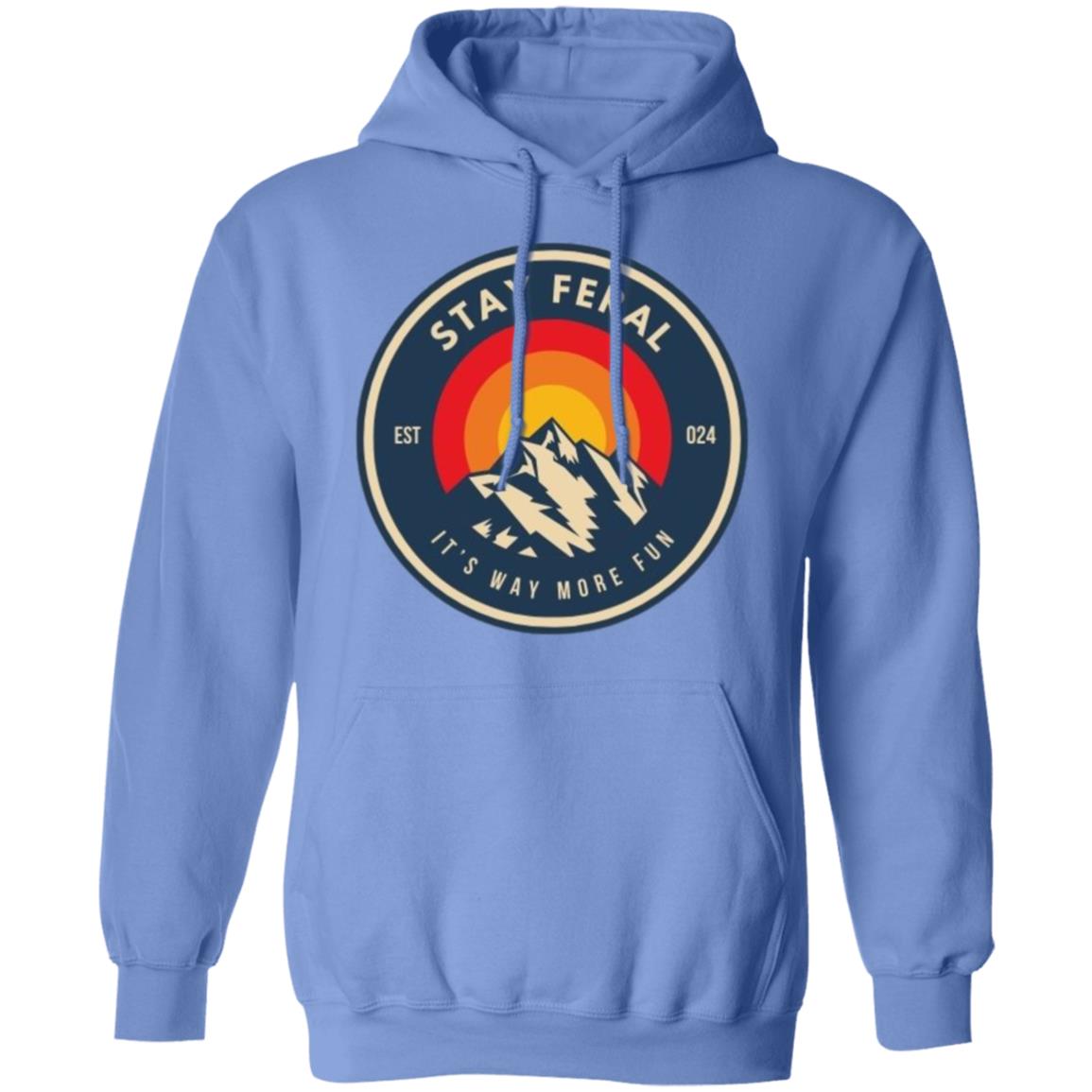 Stay Feral Mtns Circle Hoodie