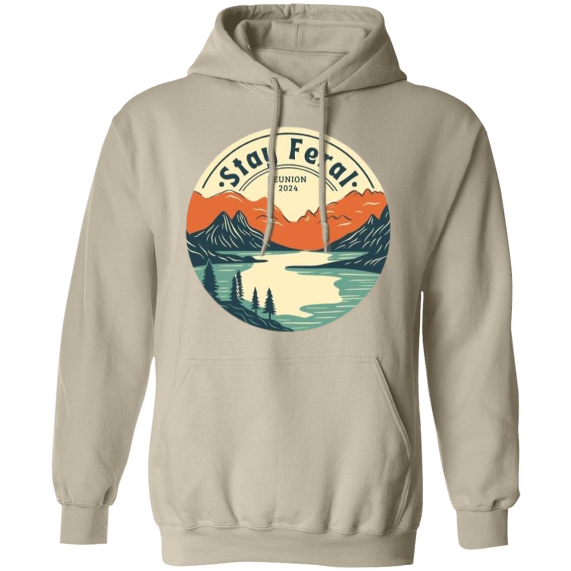 Stay Feral Mtns Lake Circle Hoodie