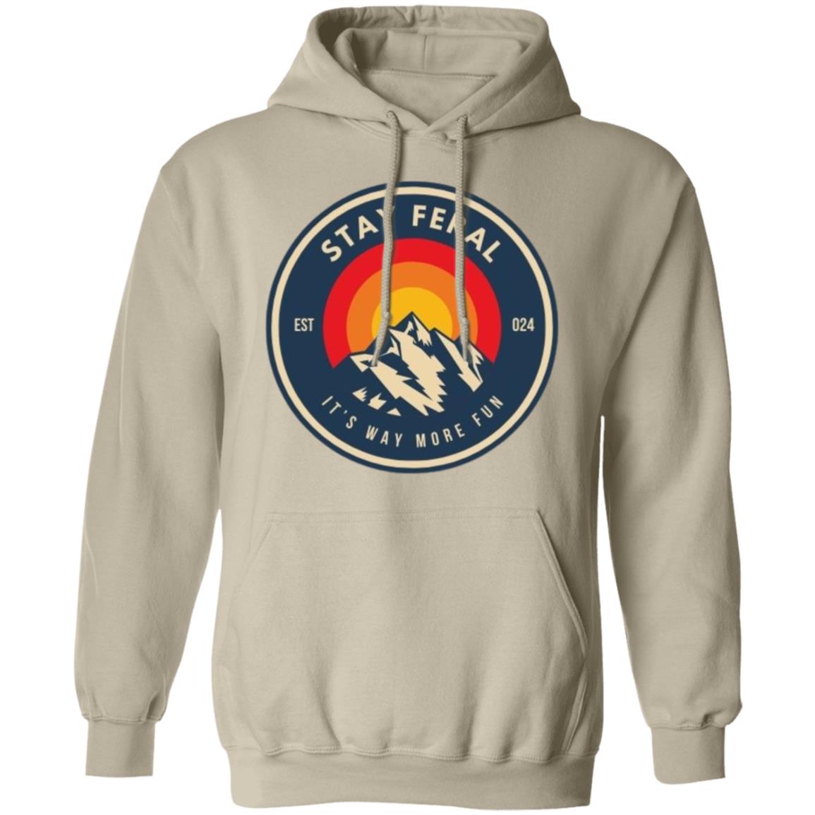 Stay Feral Mtns Circle Hoodie