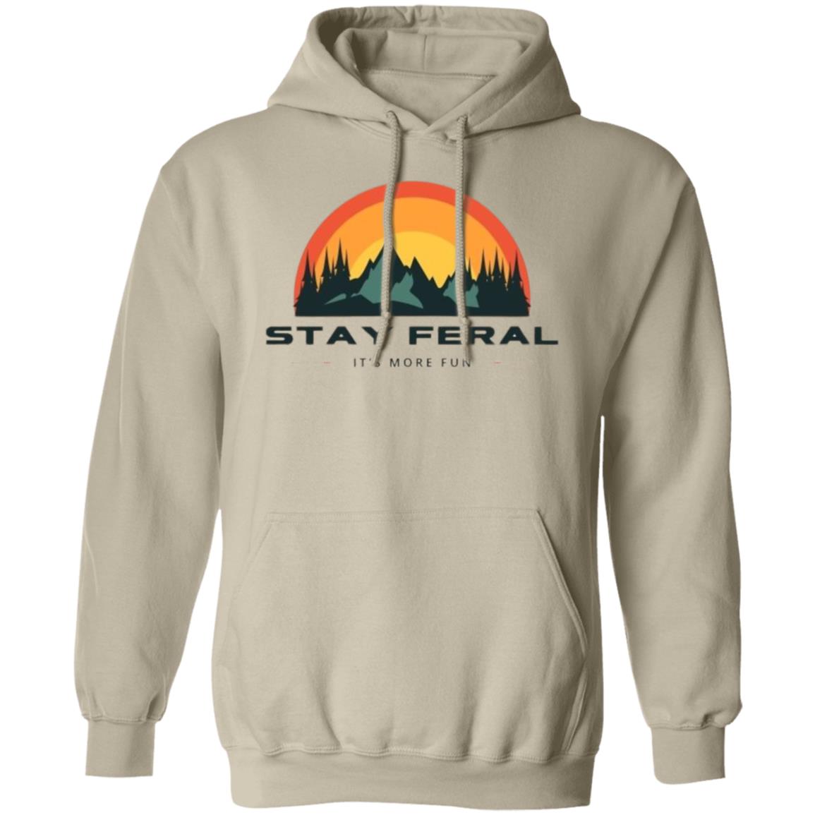 Stay Feral Mtns Half Circle Hoodie